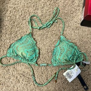 ViX Indian Ripple Triangle Bikini Top NWT